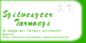 szilveszter tarnoczi business card